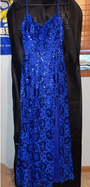 Prom Dress Blue Size 6 thumbnail 1
