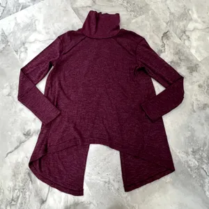 We The Free Free People Split Back Cowl Neck Top Style OB536113 Medium M Purple‎ thumbnail 3
