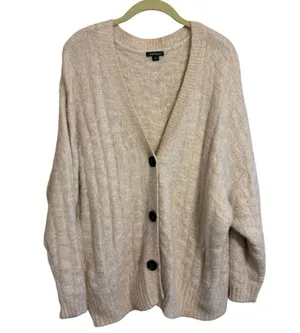 Wild Fable Blush Cream Women's Eyelash Cardigan Size XL thumbnail 1
