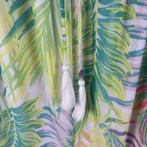 New Harlow Rose Skirt Womens Sz M Tropical Mesh Knit Hi Low‎ Maxi Palm Beach thumbnail 4