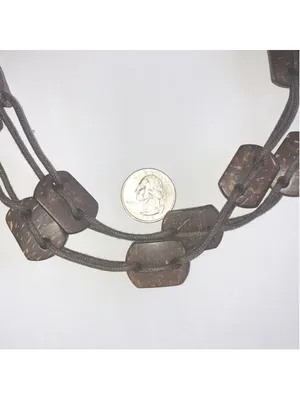 Vintage Brown Wood Beaded Boho Belt or Necklace thumbnail 3