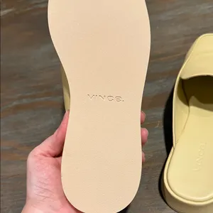 Vince Raquel Leather Mules Cashew Pale Yellow Slip-On Flats Size 5.5 NIB $295‎ thumbnail 11