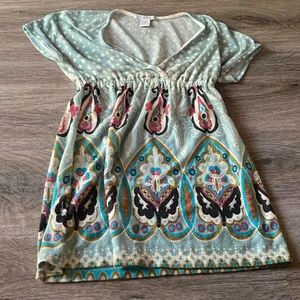 Charlotte Russe Pastel Paisley Tunic Size Small thumbnail 1