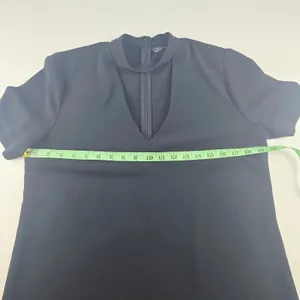 Zara Woman Black Dress Cut Out Choker Neck Short‎ Sleeve Mini Medium thumbnail 6