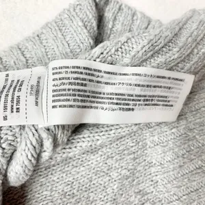 Abercrombie & Fitch Cowl Neck Sweater Dress Womens Size S Grey Knit Cotton Blend thumbnail 7