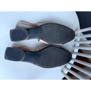 Anne Klein Women's Slingback Beige and Black Cap Toe Flats thumbnail 5