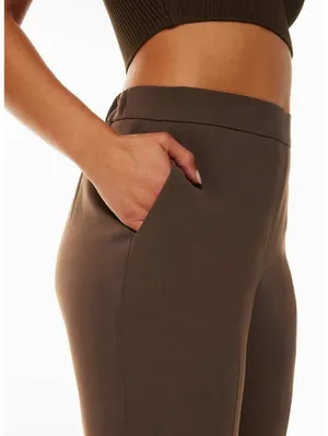 Aritzia Babaton Conan Pant Coffee Bean Brown Slim Straight Trousers Size 4 thumbnail 15