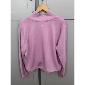 Spyder Womens Orchid Pink Quarter Zip Pullover Ribbed Trim Kangaroo Pocket Large thumbnail 2