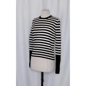 ATM Anthony Thomas Melillo Striped Ribbed Knit Merino Wool Sweater Large thumbnail 5