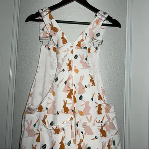 Bunny Overalls • Romper • Easter Outfit • Medium Orange thumbnail 10