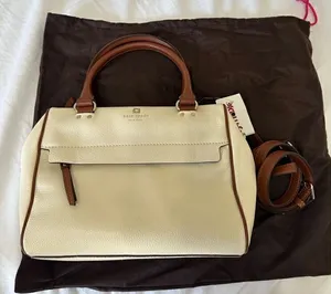 Kate Spade Grant Park Alida Shoulder Tote in bone/dkrst Taupe thumbnail 1