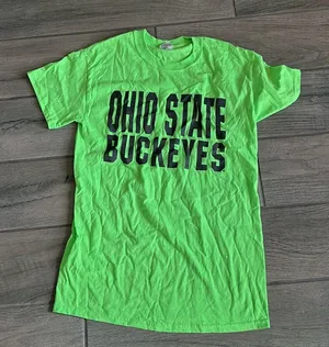 Anvil Ohio state buckeyes neon green tshirt thumbnail 1