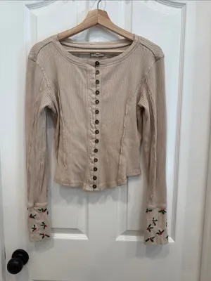 We The Free Free People Daria cuff thermal long sleeve thumbnail 3