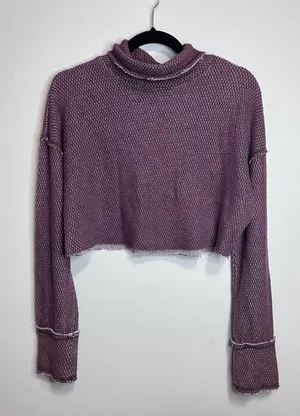 URBAN OUTFITTERS Out From Under Crop Long Sleeve Turtle Neck Shirt. Women’s S. thumbnail 2