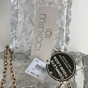 LONG CHAIN CROSSBODY GOLD GLITTER SHOULDER BAG Purse Evening Occasion Bag thumbnail 7