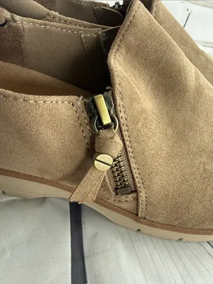 Dr. Scholl's Nice Day Now Women's Suede Slip-On Loafer in Taupe thumbnail 4
