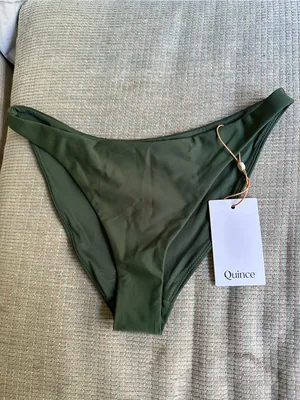 NWT Quince Low Rise bikini bottoms palm thumbnail 2
