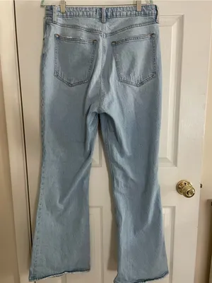 Abercrombie & Fitch Light Wash Flared‎ Leg High-Rise Jeans 14R thumbnail 2