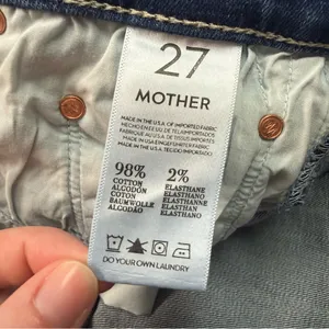 MOTHER The Dropout Jeans in Clear As Day Women’s Sz 27 Raw Hem Light Wash Cotton thumbnail 10