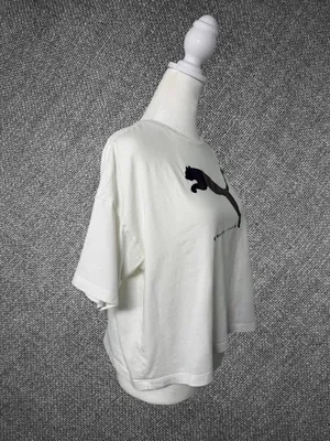 Puma White Graphic Logo T‑Shirt Size XS thumbnail 3