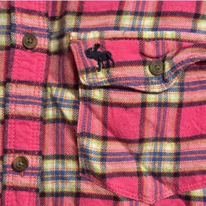 Abercrombie & Fitch Pink Flannel Shirt thumbnail 3