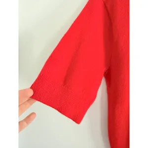 Madewell | NWT 100% Cashmere Relaxed Sweater Tee Ruby Red | Sz XXS thumbnail 5
