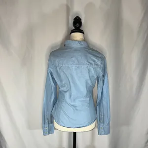 Abercrombie and Fitch - Chambray Button Up Top Women's Size Med Y2K Denim thumbnail 5