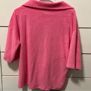 Elan Tabitha Pink Terry Cloth Top thumbnail 3