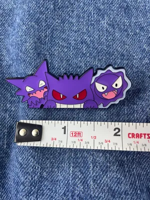 Gengar Trio Enamel Pin Purple thumbnail 3