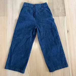 Madewell Pleated Wide-Leg Jeans Medium Wash Size 6 thumbnail 4