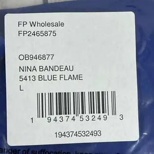 Free People Intimately Nina Bandeau Bra Large Strapless Blue Flame Strapless New thumbnail 5