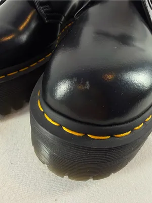 Dr. Martens Holly Women's Leather‎ Platform Shoes in Black Size 9 thumbnail 4