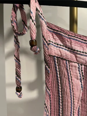 Free People Freya Stripe Overalls. NWT. Mauve combo thumbnail 11