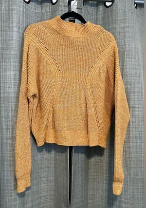 Kendall & Kylie Warm Amber Turtleneck Sweater thumbnail 1