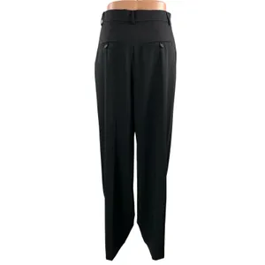 NEW Zara Women's Black High Rise Pleated Wide Leg Trousers Dress Pants Size S thumbnail 3