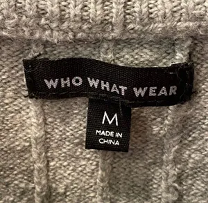 Retro Gray Sweater Vest Ribbed Who What Wear Grandpa Preppy M Crewneck thumbnail 6