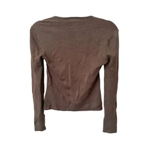 AVEC LES FILLES‎ Knit Scoop Neck Top Brown Small thumbnail 3