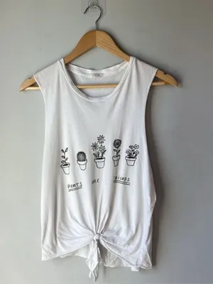 Brandy Melville Cut Off Tee Plants and Friends thumbnail 3