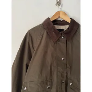 NWD Madewell The Billie Short Jacket Trench Green Barn Coat Women’s XL thumbnail 6