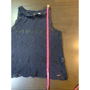 Abercrombie & Fitch‎ Whimsygoth Blue Floral Crochet Lace Sheer Tank Cottagecore thumbnail 10