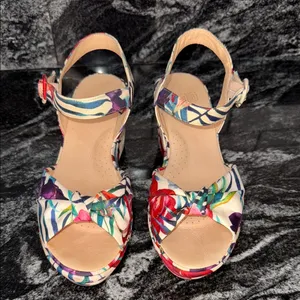 Ouo Floral Women's Wedges Sandals 3” thumbnail 2