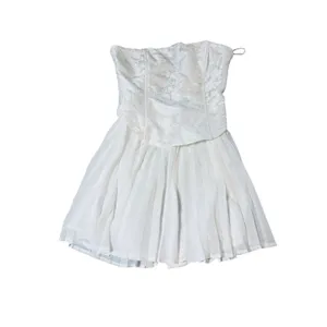 NWOT Lulus Size Small Laubrey White Floral Jacquard Mini Dress Formal Glam thumbnail 3