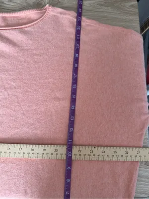 Eileen Fisher Medium Oversize Sleeve Tee Organic Cotton Pastel Orange Dolman thumbnail 5