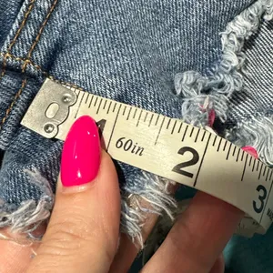Abercrombie & Fitch High Rise Distressed Denim Cutoff Shorts thumbnail 9