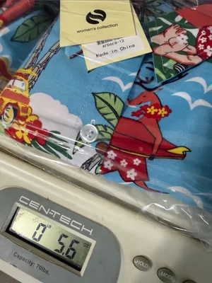 SSLR women's collection button down surfing santa tropical reindeer boats water thumbnail 15