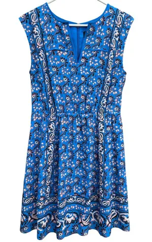 EUC J. Crew Silk Sleeveless Scarf Print Dress Size 6 thumbnail 1