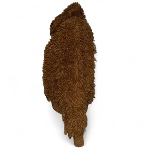 Wild Fable Teddy Faux Fur Jacket Brown Bomber Full Zip Warm Cozy‎ thumbnail 4