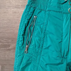 Kaelin Ski 24k Gold Collection Vintage 80's Turquoise Blue Ski Pants Size 8 thumbnail 3