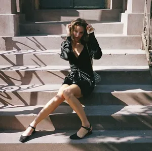 ZARA Black Satin Dress thumbnail 3