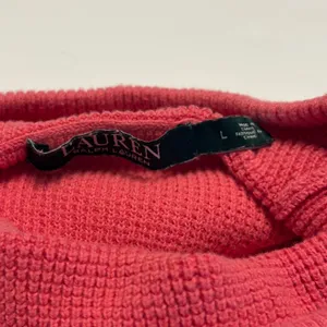 Lauren Ralph Lauren Funnel Neck Sweater Womens Large Pink Waffle Knit Drawstring thumbnail 4